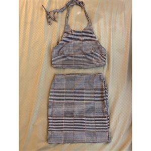 Matching halter top with skirt